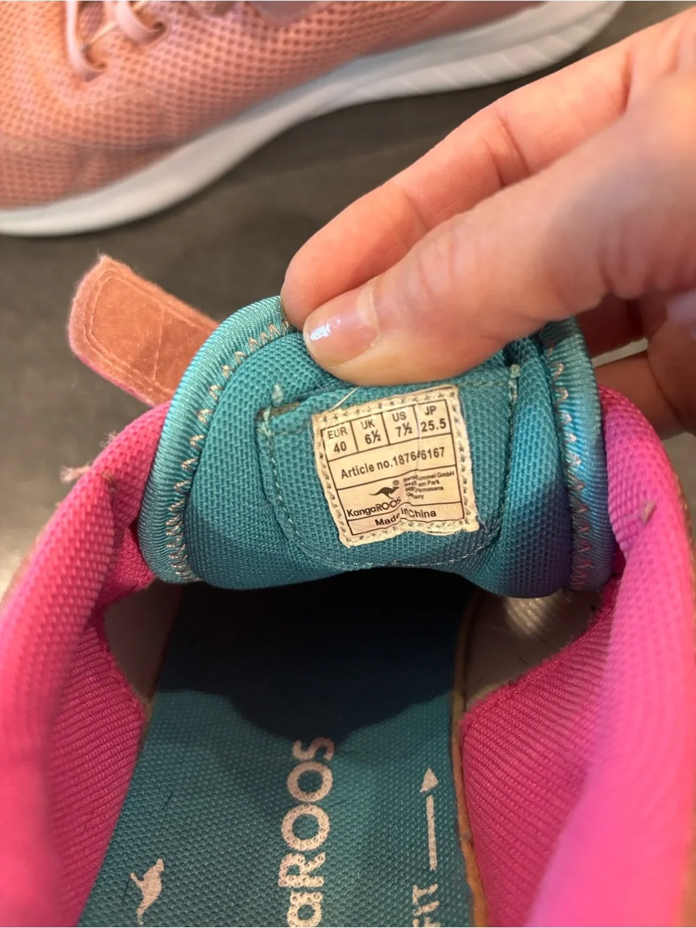 KangaROOS Women’s Athletic Sneakers with Teal Accent